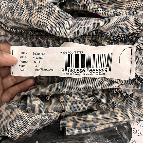 Busem Lepord Animal Print With Ruffle Woman Dress - Picture 5 of 6